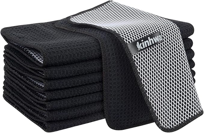 KinHwa Kitchen Washcloths for Dishes Absorbent Microfiber Dish Cloths Quick Dry