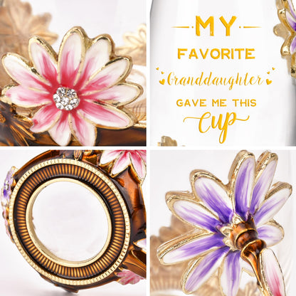 OEAGO Gifts for Mom Women Valentines Day Gifts for Her Glass Coffee Enamels Mug Best Birthday Valentine's for Girlfriend Wife Mothers Day from Daughter Son Tea Cup Stocking Stuffers Christmas