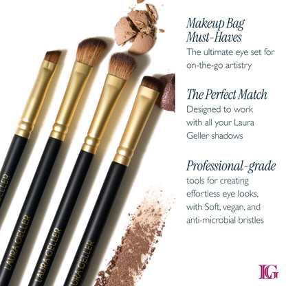 LAURA GELLER NEW YORK Retractable Black Kabuki Brush for Liquid, Cream and Powder Face Makeup With Aluminum Handle