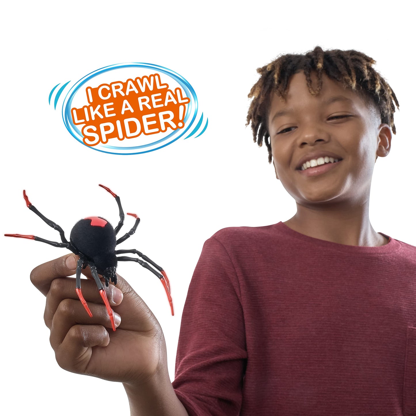 Robo Alive Crawling Spider Glow in The Dark (2 Pack) by ZURU Battery-Powered Robotic Interactive Electronic Spider Toy That Moves and Crawls, Prankst Toys for Boys, Kids, Teens