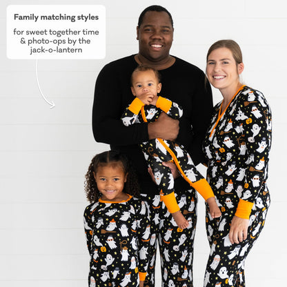 Little Sleepies Two-Piece Halloween Pajamas Set for Boys & Girls, Viscose from Bamboo Toddler Pajamas, Family Matching PJs, Friendly Ghosts, 4T