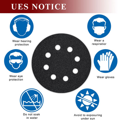 STEBRUAM 80PCS 125mm Dry Wet Sanding Discs, Hook and Loop Sandpaper Silicon Carbide Orbital Sander Discs Include 320/400/600/800/1000/1200/1500/2000 Grit for Polishing/Metal/Automotive