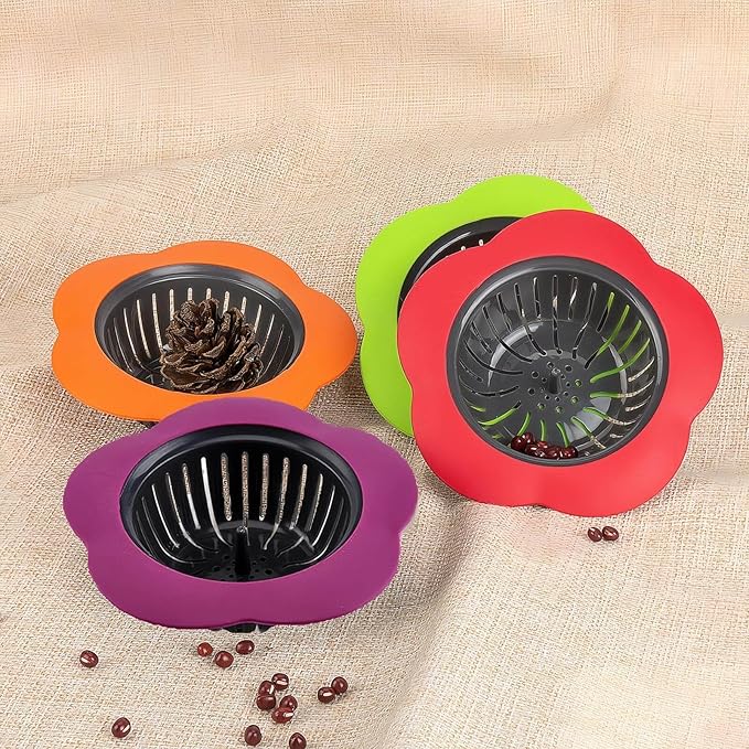 Kitchen Sink Strainer, Large Wide Rim 4.5" Diameter Sink Drain Strainer