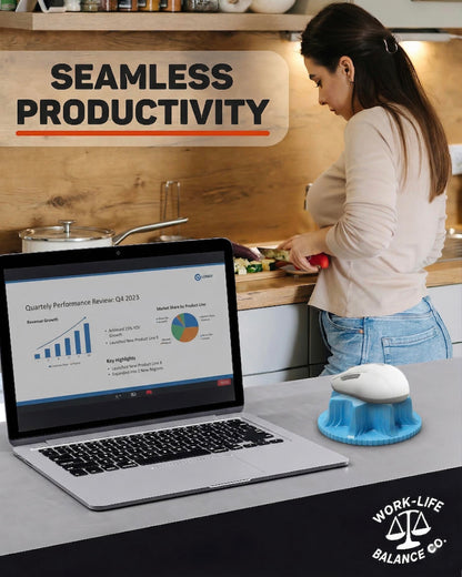 Work-Life Balance Compact Mechanical Mouse Jiggler - Undetectable Device to Keep Mouse Moving and Computer Awake, Cordless Wireless Mover for Remote Work Essentials & WFH, Automatic Wiggler - Freedom