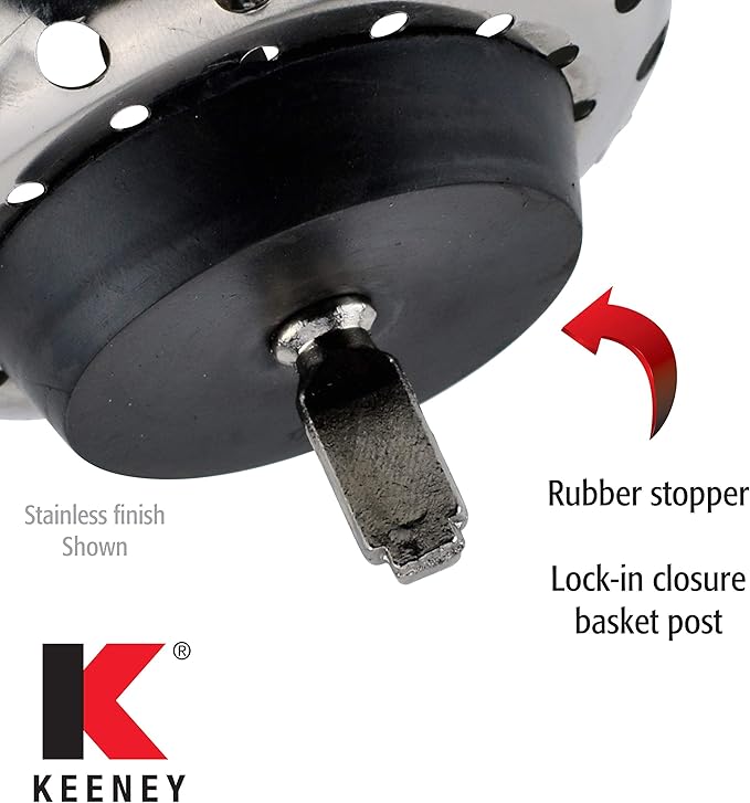 Plumb Pak K22022 Replacement Fixed Post Strainer Basket, Stainless Steel