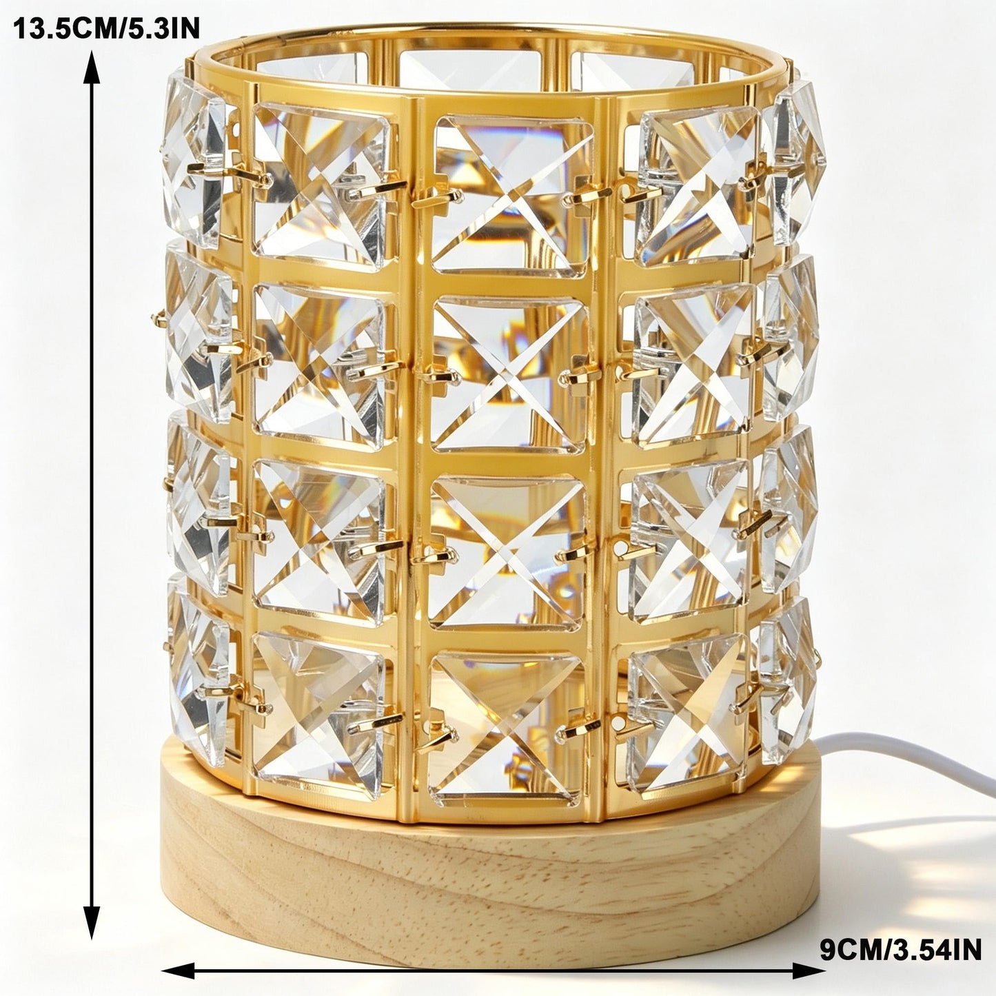 vskikris Night Light LED Crystal Lamp