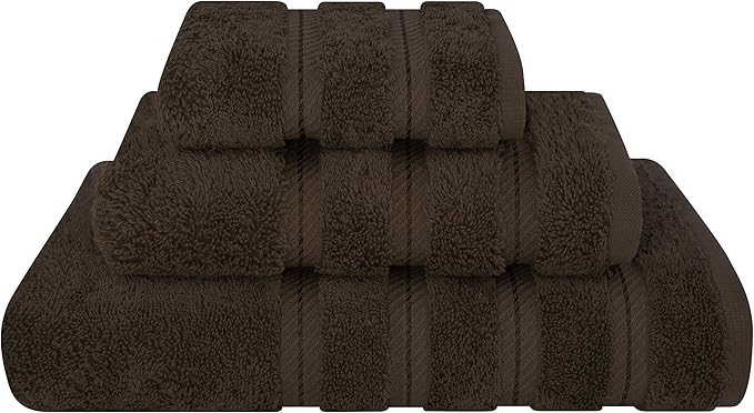 American Soft Linen Premium 3 Piece Towel Set, 1 Bath Towel 1 Hand Towel 1