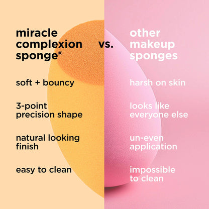 Real Techniques Ultimate Makeup Sponge Trio, Makeup Blending Sponges, For Liquid, Cream, & Powder Products, Powder & Foundation Sponges, Mini Makeup Sponge, Latex-Free Foam, Travel-Friendly, 3 Count