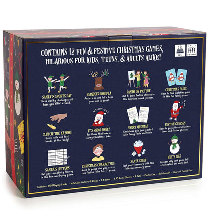 Gutter Games 12 Games of Christmas - Family Game Night Pack for Kids and Teens - Hilarious Christmas Party Games for Adults and Family Party - Complete Entertainment Package - Multicolor