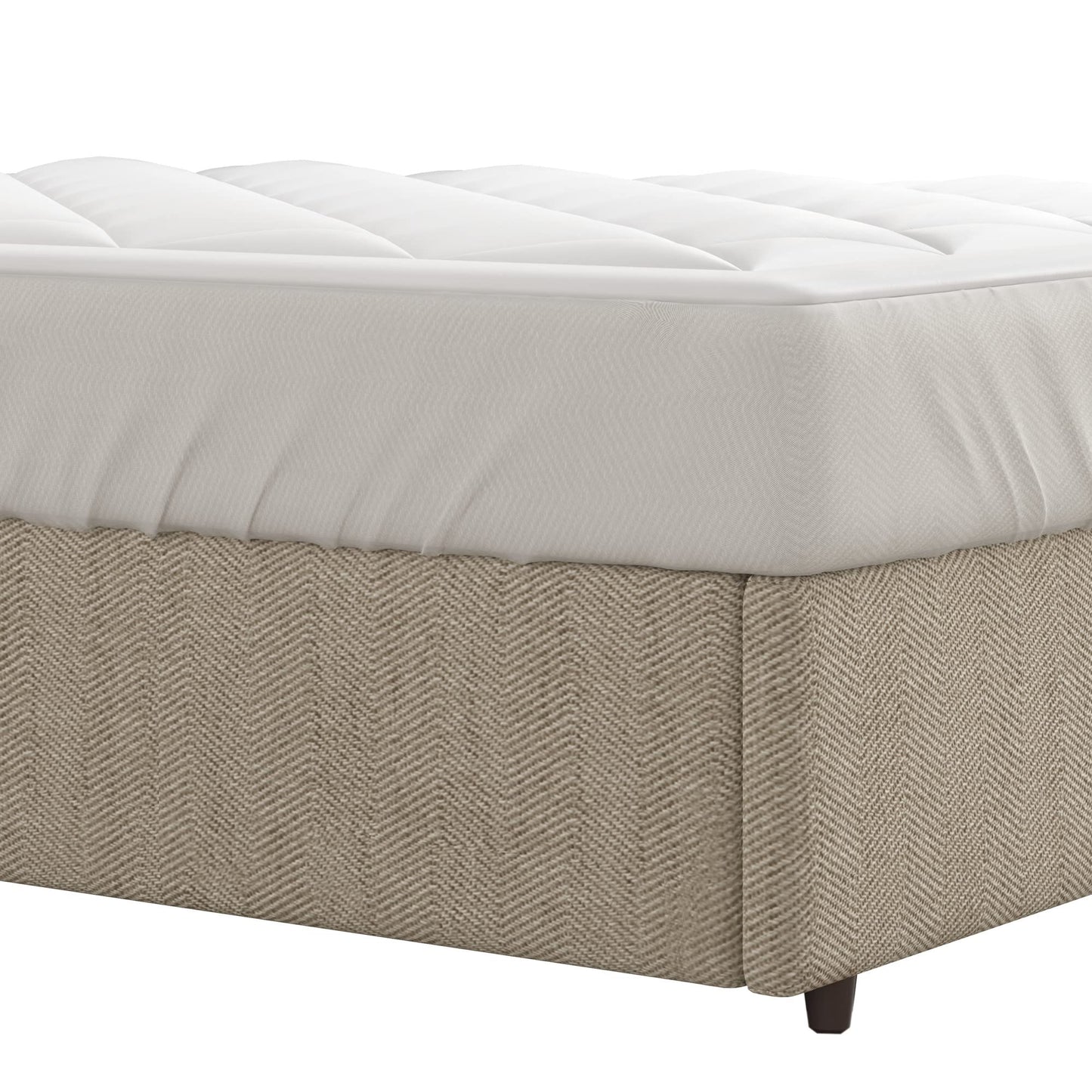 Sleep Philosophy Waterproof Sofa Bed Mattress Protector, Holden Sofa Bed Queen Mattress Pad, 3M Scotchgard, Microfiber Mattress Topper Fitted Elastic Pocket Fits Up to 8 Inch, Queen 60x72, White