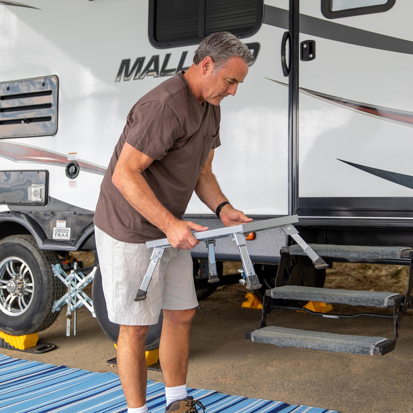 Camco Adjustable Height RV Step Stool (43676)