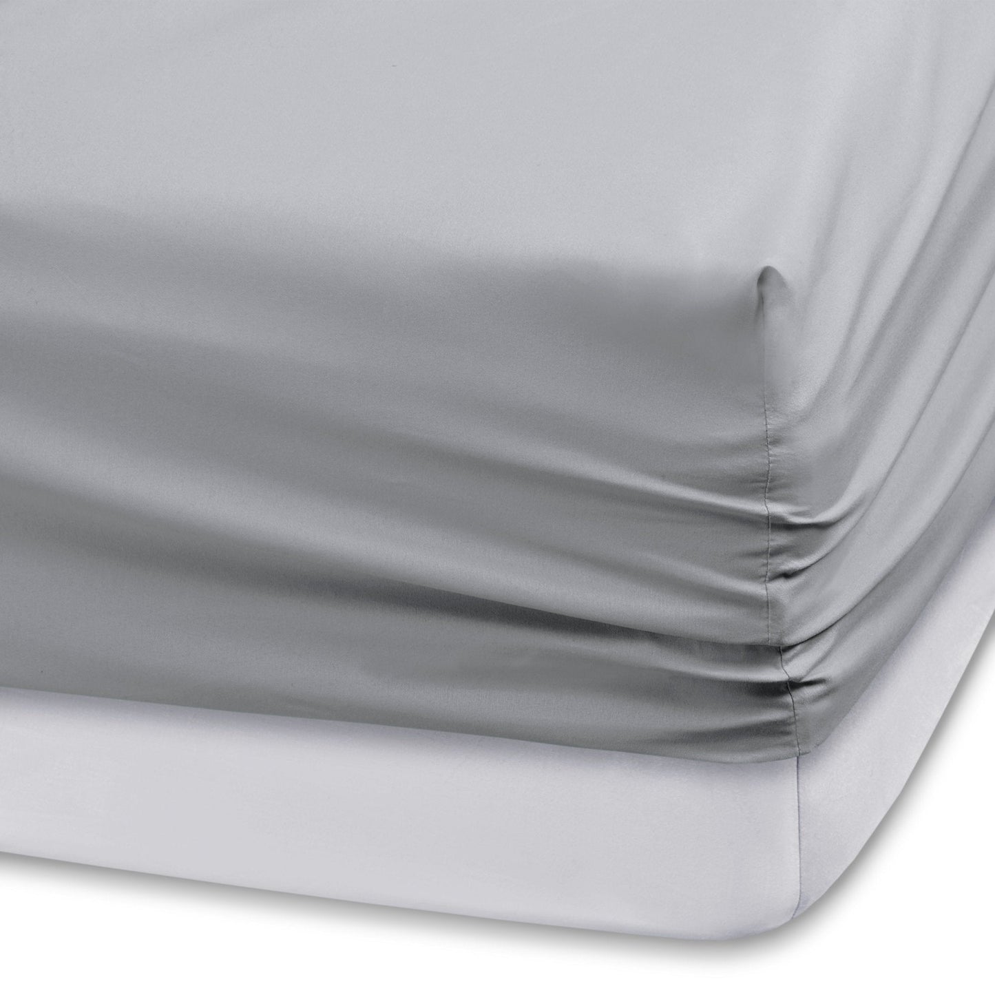 Comfort Spaces Microfiber Set 14" Deep Pocket, Wrinkle Resistant All Around Elastic-Year-Round Cozy Bedding Sheet, Matching Pillow Cases,4pieces, Twin, Light Gray,CS20-0119