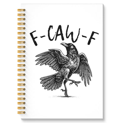 ROXMART Gothic Black Crow Glitter Spiral Notebook, Witchy Funny Raven Journal, Crow Lovers Gifts for Women Men, Dark Academia Gothic Raven Hardcover Notebook Journal, 5.5x8.3 Inch