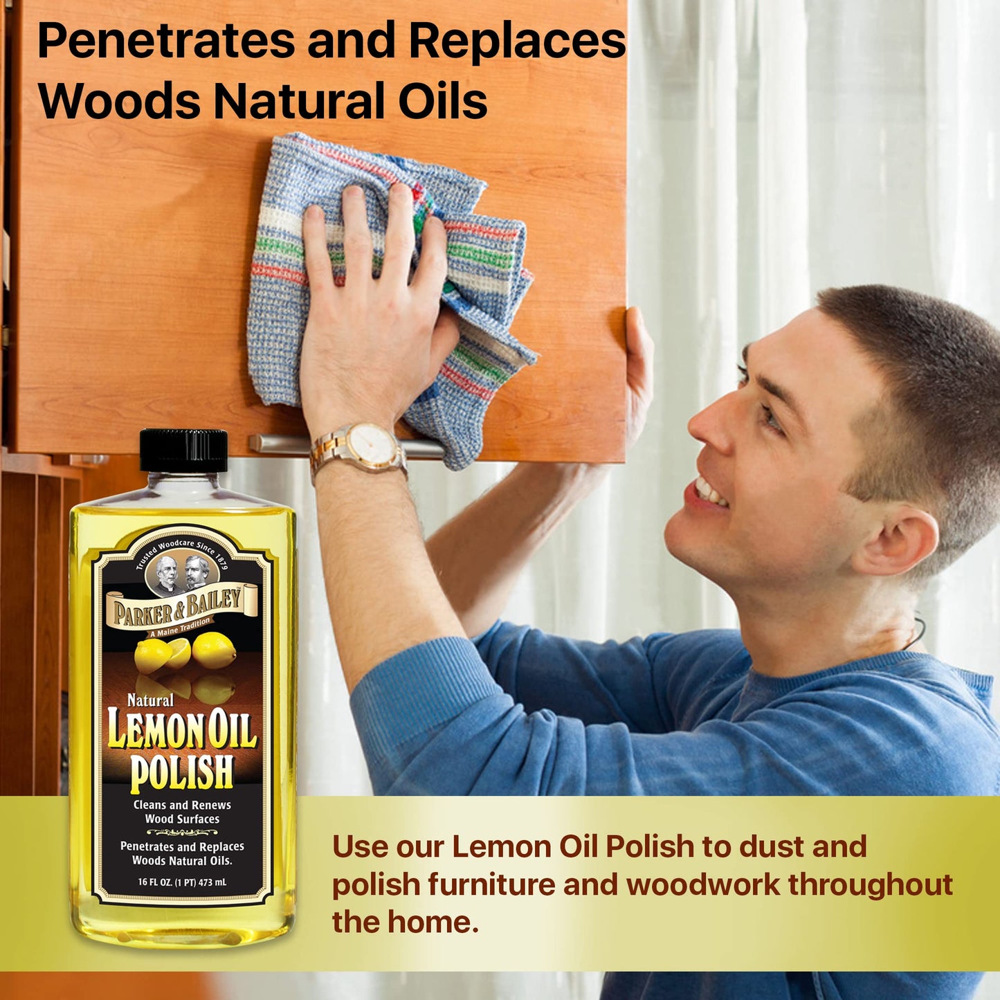 Parker & Bailey Lemon Oil Polish, Fluid, Yellow, One Size