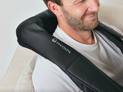 InvoSpa Shiatsu Neck and Back Massager with Heat - Deep Kneading Pillow for Massage - Electric Full Body Massager