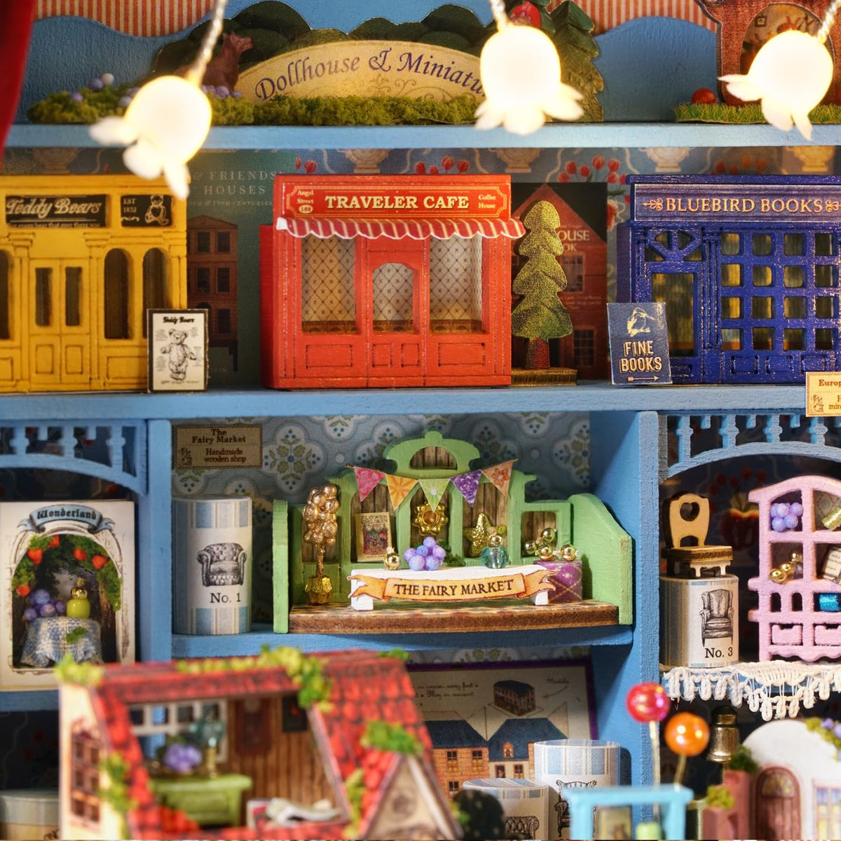 ESTUSR DIY Miniature Dollhouse Kit, 1:24 Scale Wooden 3D Puzzle Model Building Set,Creative Craft Hobby for Adults, Unique Home Decor Gift- Once Upon a Time