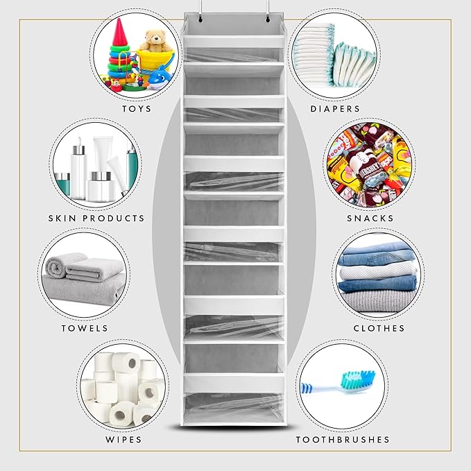 HOMELUX THEORY UPGRADED 6 Tiers Over The Door Organizer Hanging