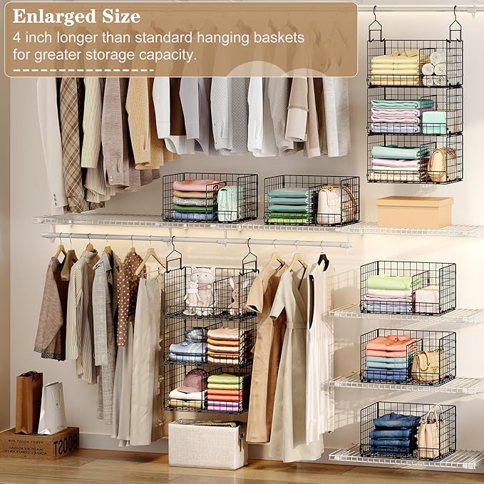 Sonyabecca 3-Tier Extra Large Closet Hanging Organizer