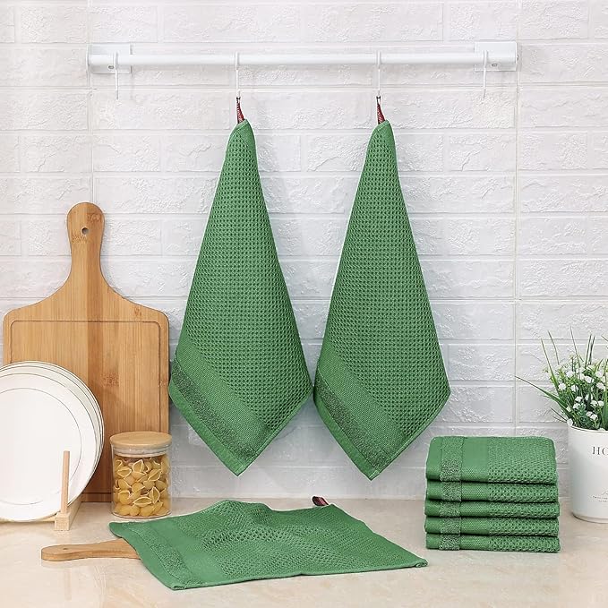Homaxy 100% Cotton Dish Cloths, 8 Pack