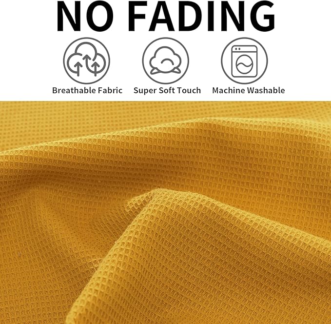 QUILTINA Dish Towels Set, 100% Cotton Waffle Weave Kitchen Towels 6 Pack