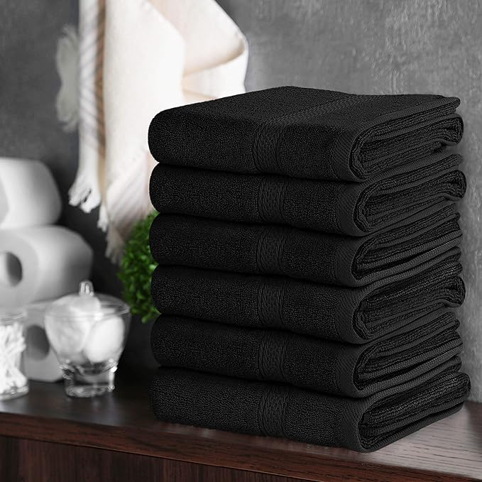 Utopia Towels 6 Pack Premium Hand Towels Set, 16 by 28 inches, 100% Ring Spun