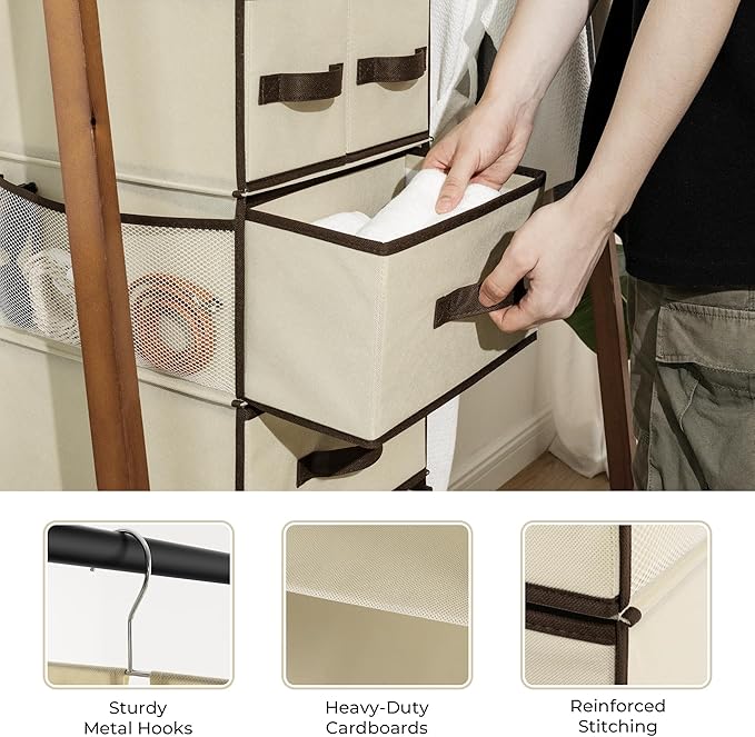 GRANNY SAYS Hanging Closet Organizers and Storage 6 Shelves, Closet Hanging