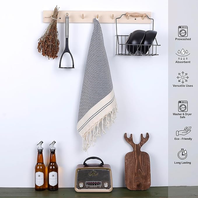 Evelynen Turkish Hand Towels for Bathroom & Kitchen Towels Decorative Set of 2