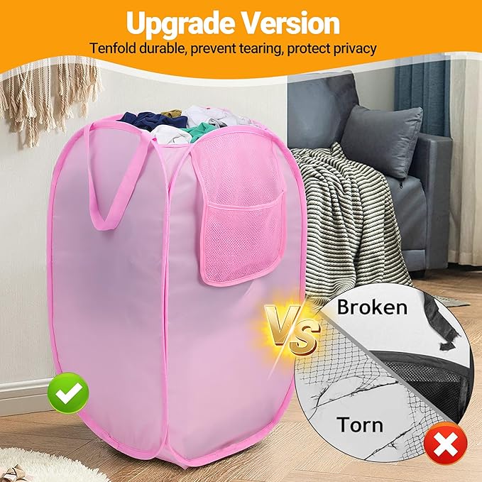 Foldable Laundry Basket, Pop Up Laundry Hamper