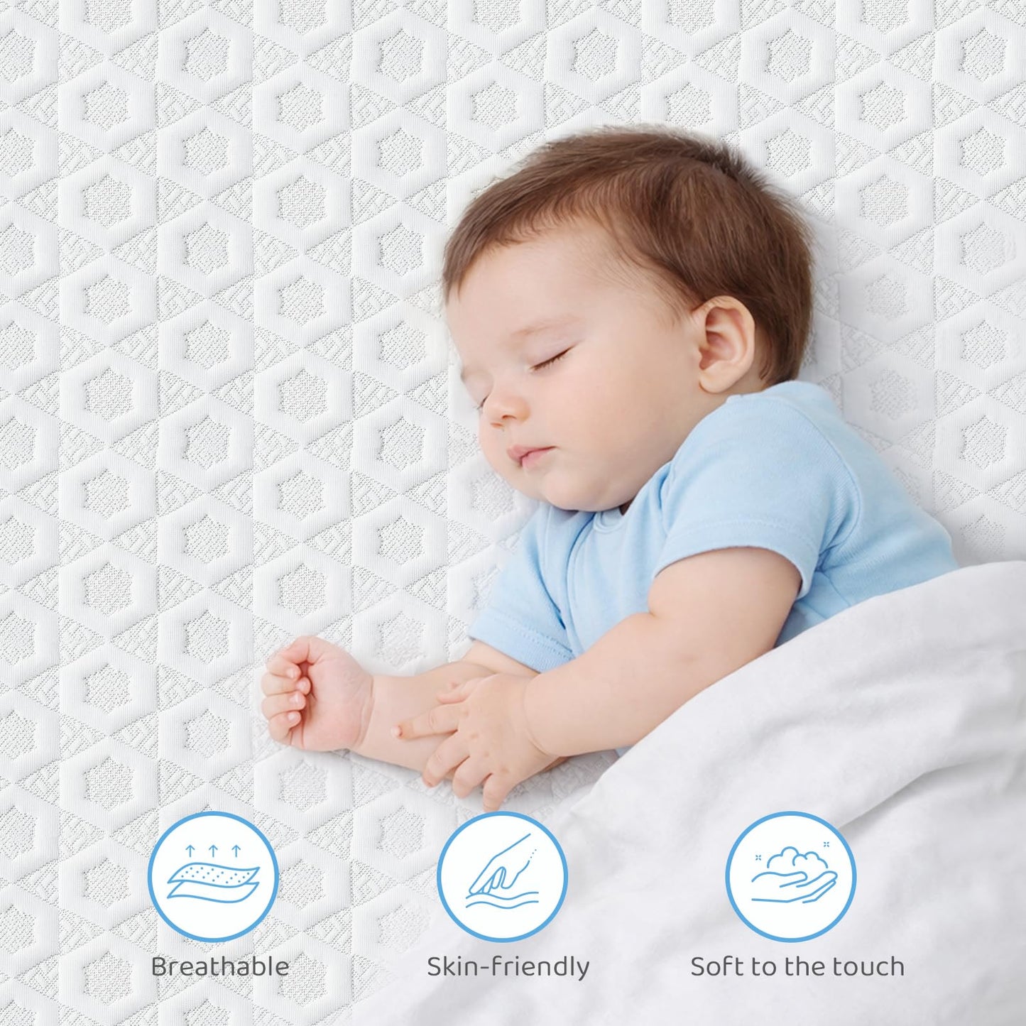 Dourxi Crib Mattress Dual-Sided Comfort Memory Foam Toddler Bed Mattress