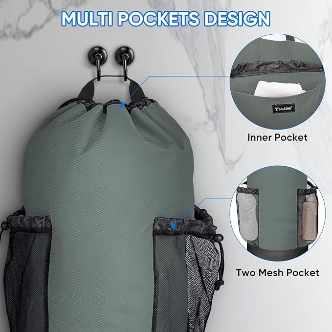 BALEINE 120L Laundry Bag Backpack, 900D Oxford Fabric Large Travel Laundry Bags