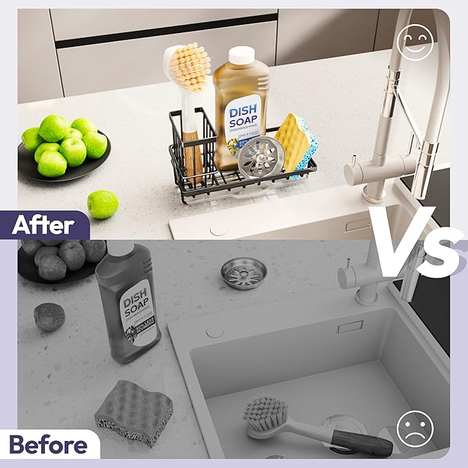 SWTYMIKI Sink Caddy Sponge Holder