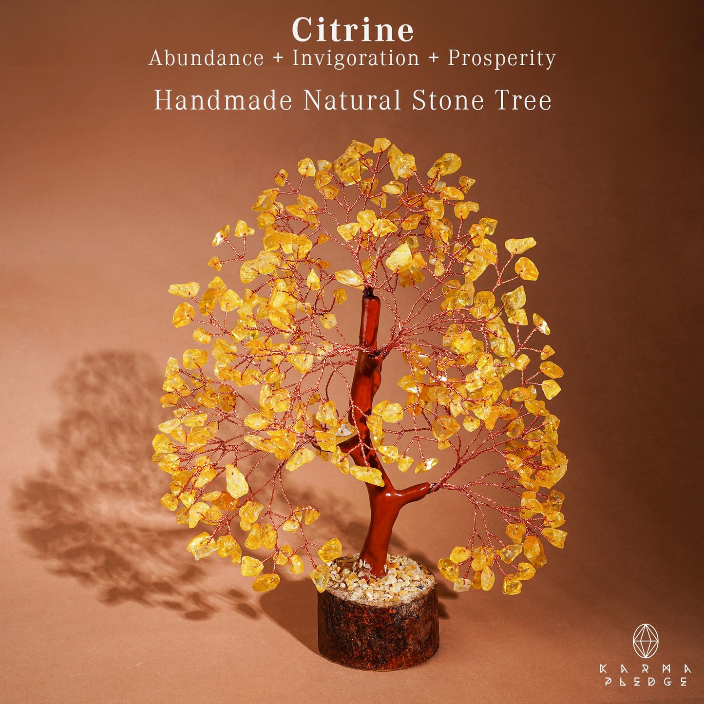 Crystal Tree of Life Birthday Gifts for Women, Men, Friends, Handmade Home Decor, Office, Room Decoration, Citrin Healing Crystal Chakra Tree for Money, Positivity, Good Luck Gifts for Her, Mom & Dad