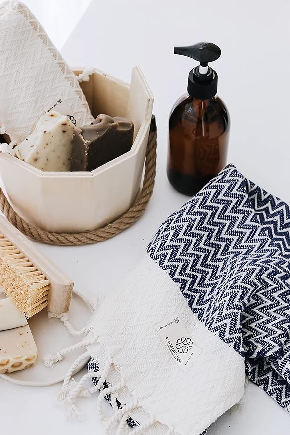 Madamelique Exclusive Hand Towels Set of 2-18 x 40 Inches