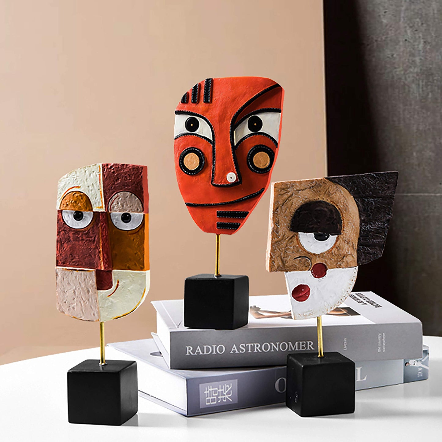 HCCMLOVE High Spirits - Handcrafted Resin Abstract Sculpture for Home Decor, Modern Book Shelf TV Stand, Living Room, Dining Room Table, Bedroom, Office Desktop, Cabinets Decorative Ornaments