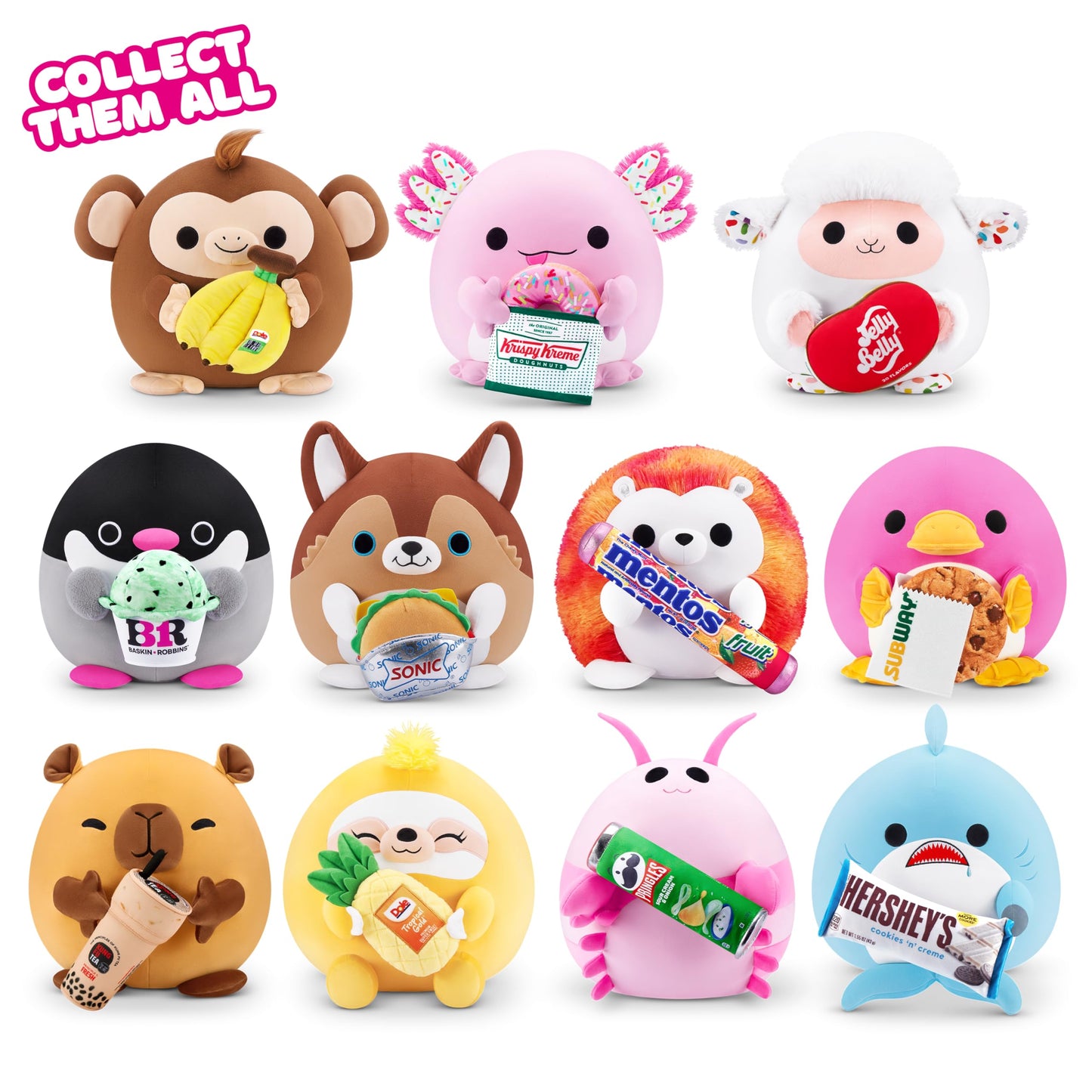 Snackles, Series 2, Lamb (Jelly Belly), Plush Toy, Medium (35 cm), Brown Box, (Lamb)