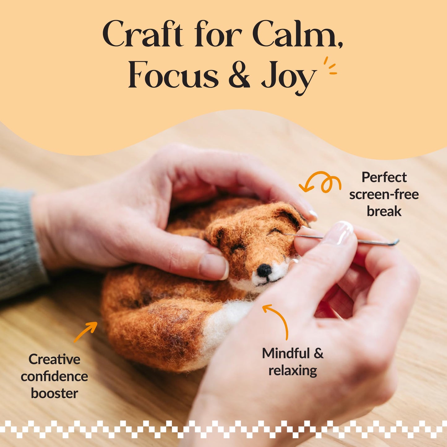 The Crafty Kit Company Needle Felting Craft Kit - Nordic Gnomes | 100% Corriedale Wool DIY Felt Craft Kit – Handmade Gift for Adults, Teens & Beginners | Age 10+