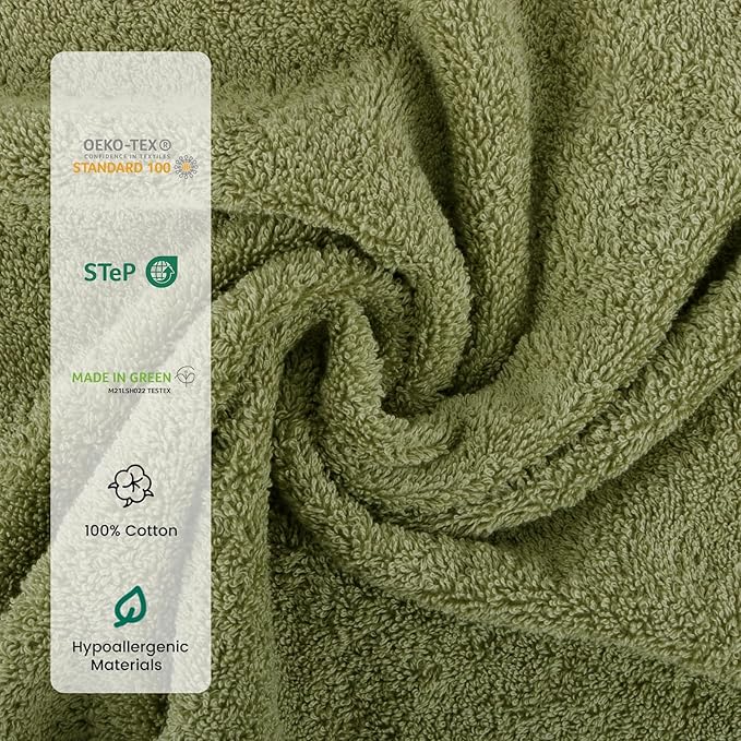 SEMAXE 12-Piece Family Bathroom Towel Set
