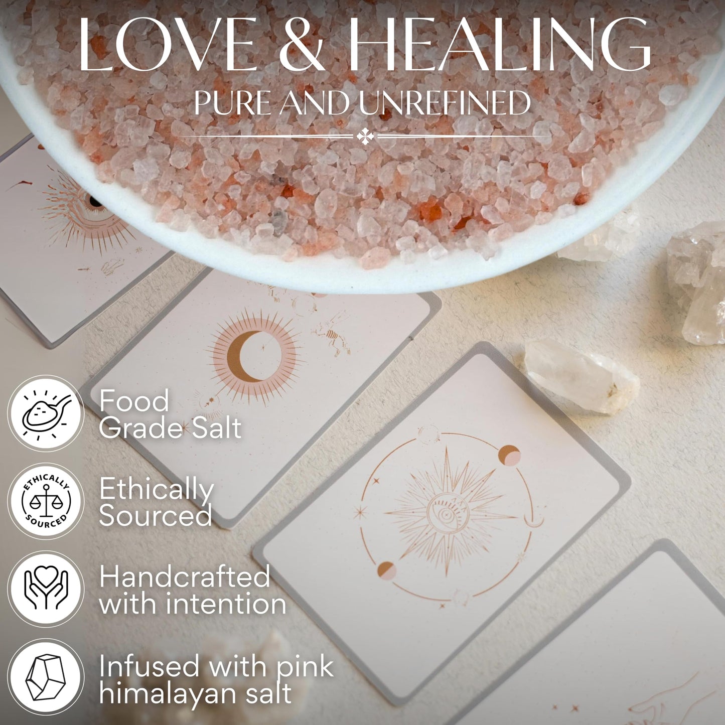 Pink Himalayan Salt for Love, Self-care, and Healing Rituals – Himalayan Pink Salt Ideal for Baths, Spells, and Circle Casting – 5 Oz Bag, Witches & Wiccan
