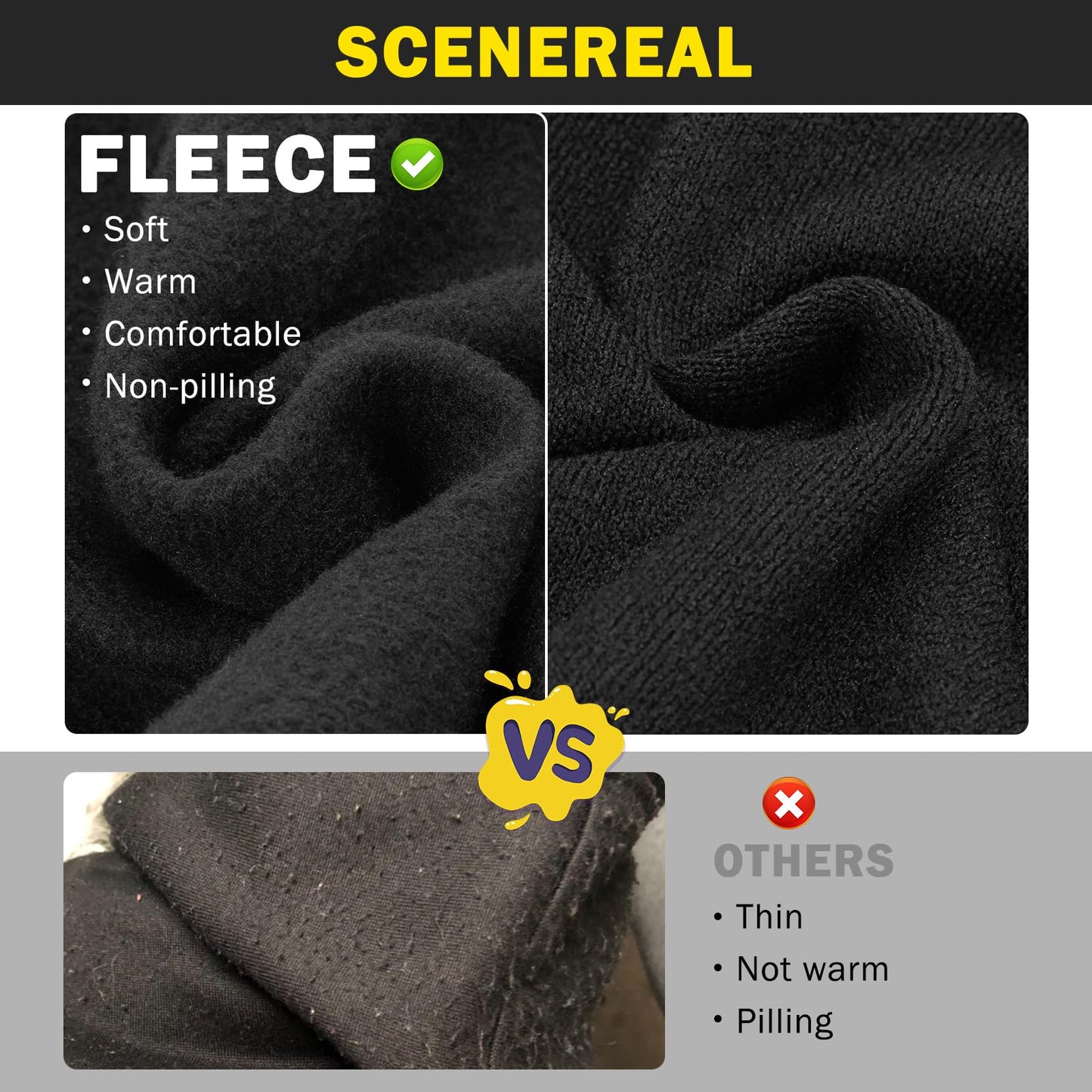SCENEREAL Security Hoodie Sweaters for Small Medium Large Dogs, Halloween Costume Brushed Fleece Clothes With Hat, Soft Warm Winter Coat With Leash Hole for All Weather, M
