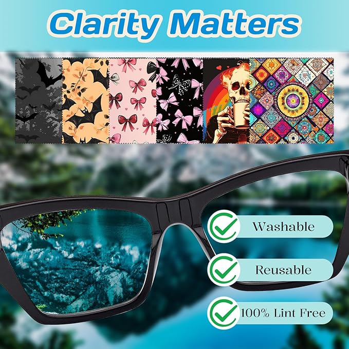 6 PCS Glasses Cleaning Cloth Eyeglass Lens Cleaning Cloth Eyeglasses Wipes