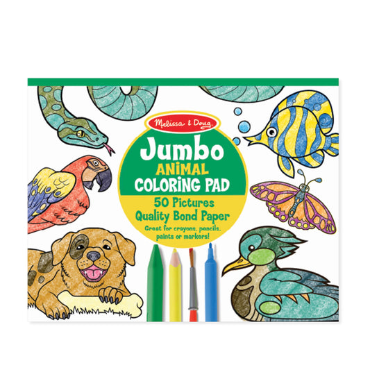 Melissa & Doug Jumbo Coloring Pad (11 x 14 inches) - Animals, 50 Pictures