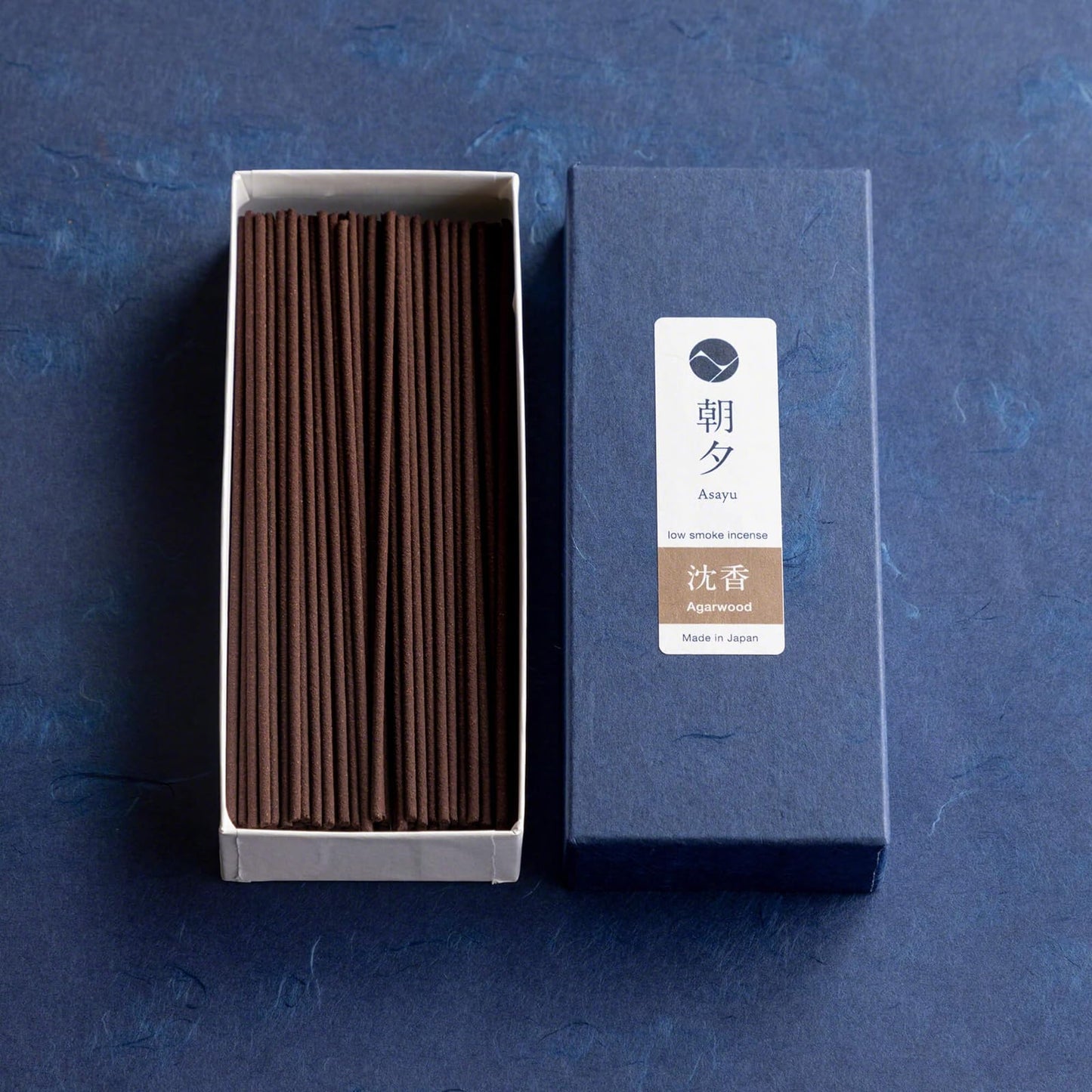 Asayu Japan Low Smoke Incense Gift Set with Incense Holder and Brass Stand, Agarwood Incense Sticks with Zen Holder