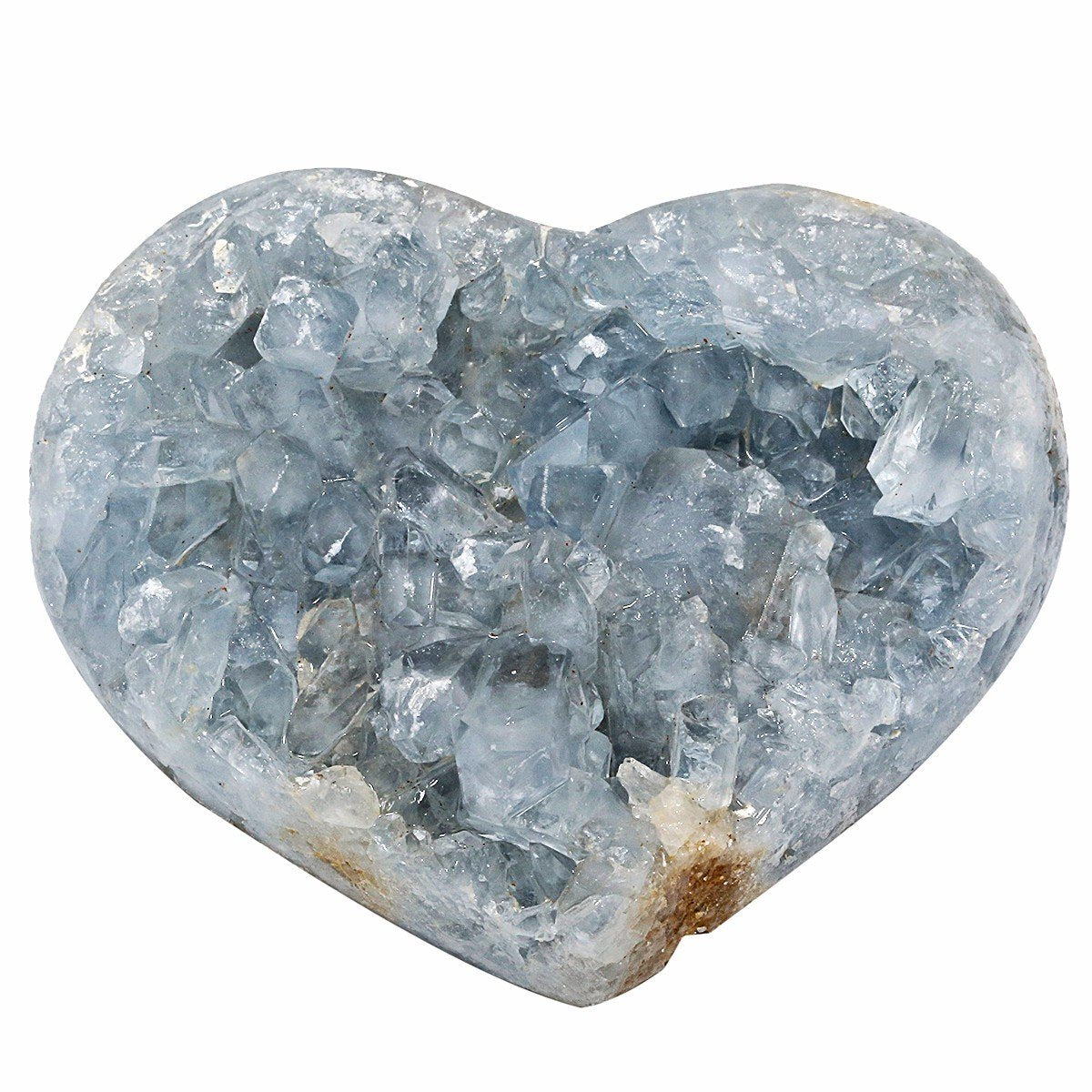 rockcloud Natural Raw Blue Celestite Mineral Healing Crystal Cluster Geode Irregular Home Decoration Gemstone Specimen Large, 2.(Approx 160-220 Gram)