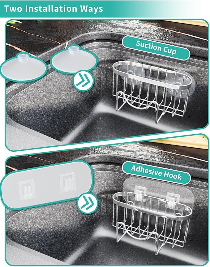HapiRm Multifunctional Adhesive Kitchen Sink Organizer