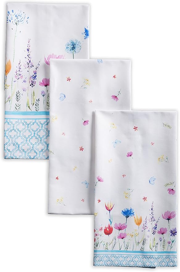 Maison d' Hermine Kitchen Towels Set of 3 100% Cotton 27.50" x 20" Reusable
