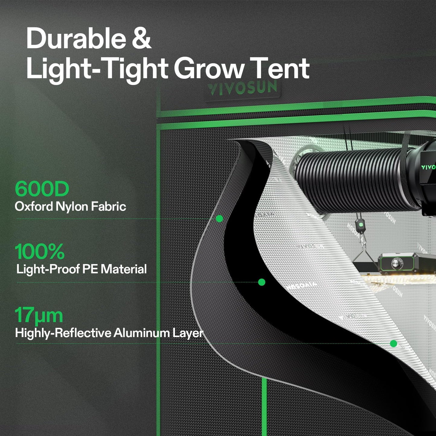 VIVOSUN Smart Grow Tent Kit 4 × 2ft, 24“x 48” 2-Plant WiFi-Integrated Automatic Grow System with 200W Full Spectrum LED Grow Light, Efficient Ventilation System with GrowHub E42A+ Controller