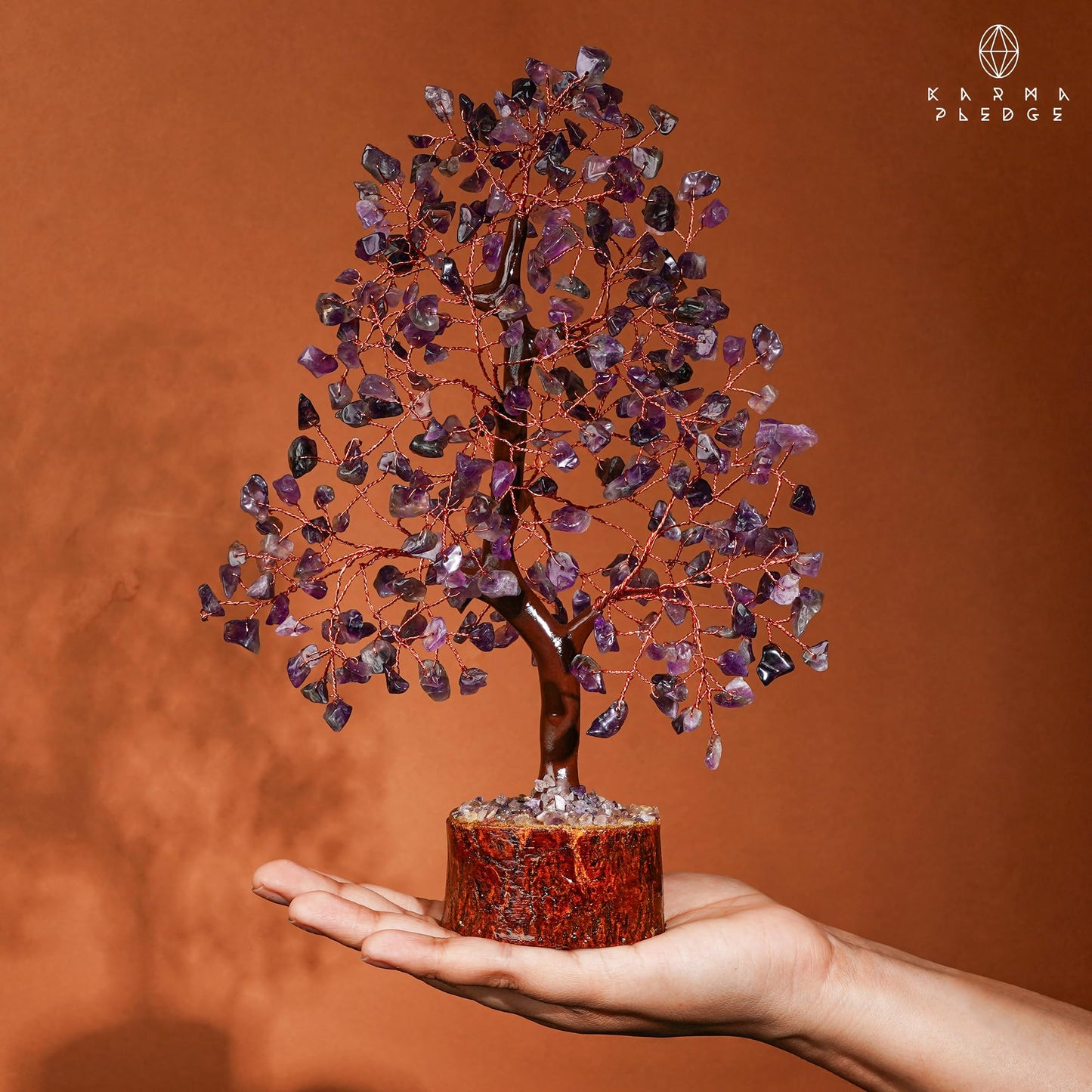 Crystal Tree of Life Amethyst Healing Crystal Trees for Home & Office Decoration, Handmade Crystal Money Bonsai Trees for Positive Energy, Good Luck, Christmas Decor, Birthday Gifts for Women, Mom