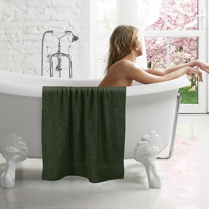 GLAMBURG 700 GSM Premium Cotton 2-Pack Oversized Extra Large Bath Sheet Set