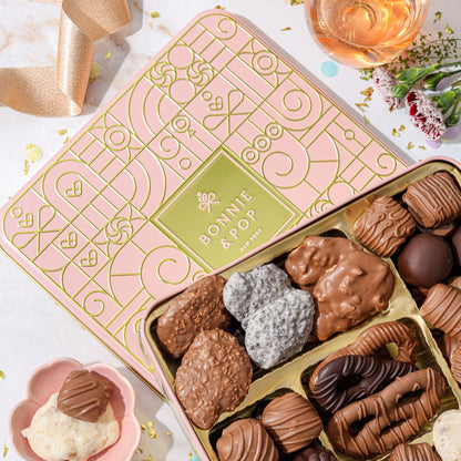 Chocolate Gift Basket for Women, Candy Gift Box for Woman, Gift Set for Valentines Day, Holidays, Her, Mom, Wife, Anniversary | Bonnie and Pop