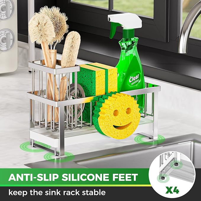 Sponge Holder for Kitchen Sink, Sink Caddy